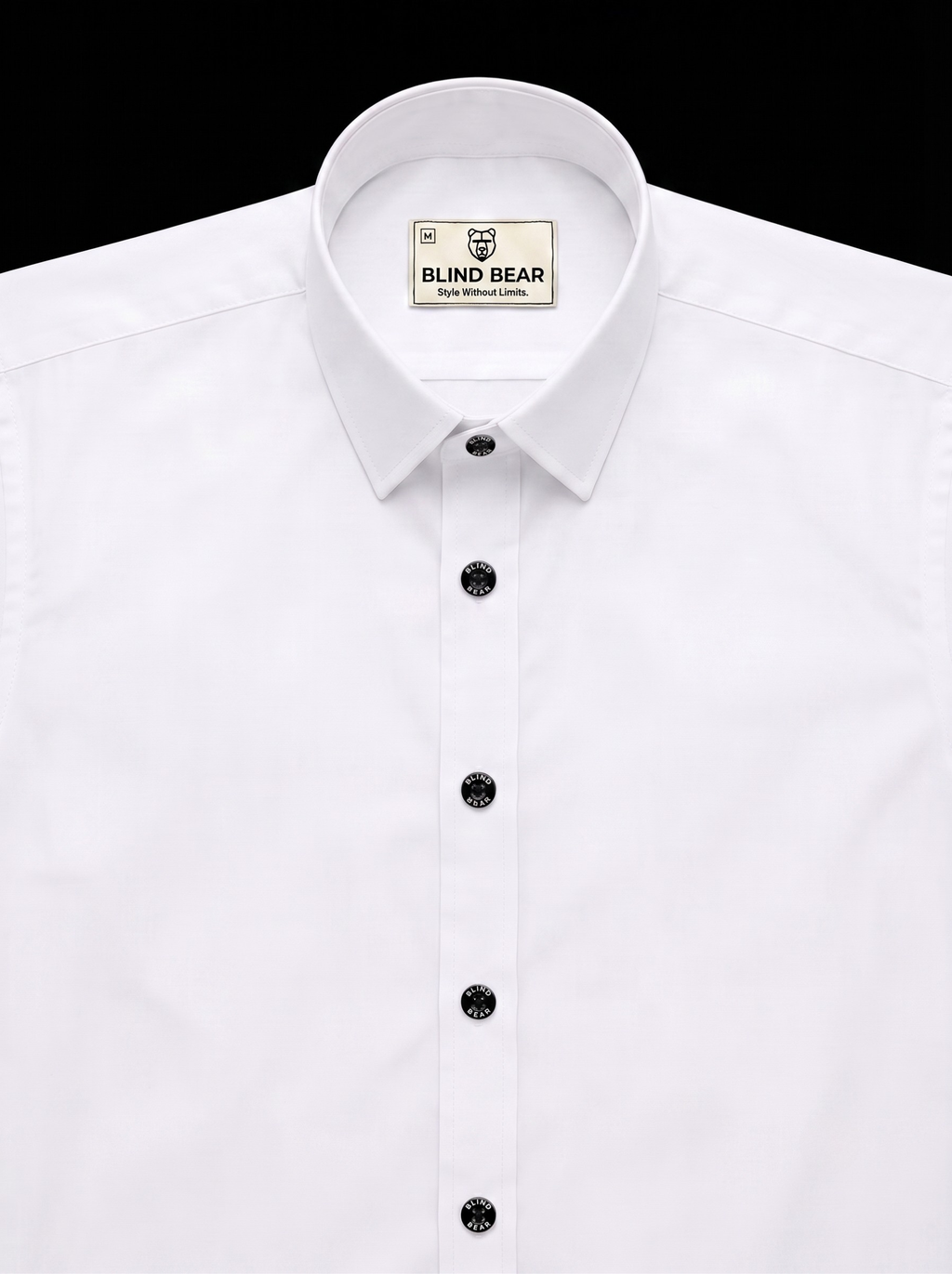 Blind Bear Men's Pure White Solid Casual Shirt | Regular Fit | Full Sleeve | Cotton Blend
