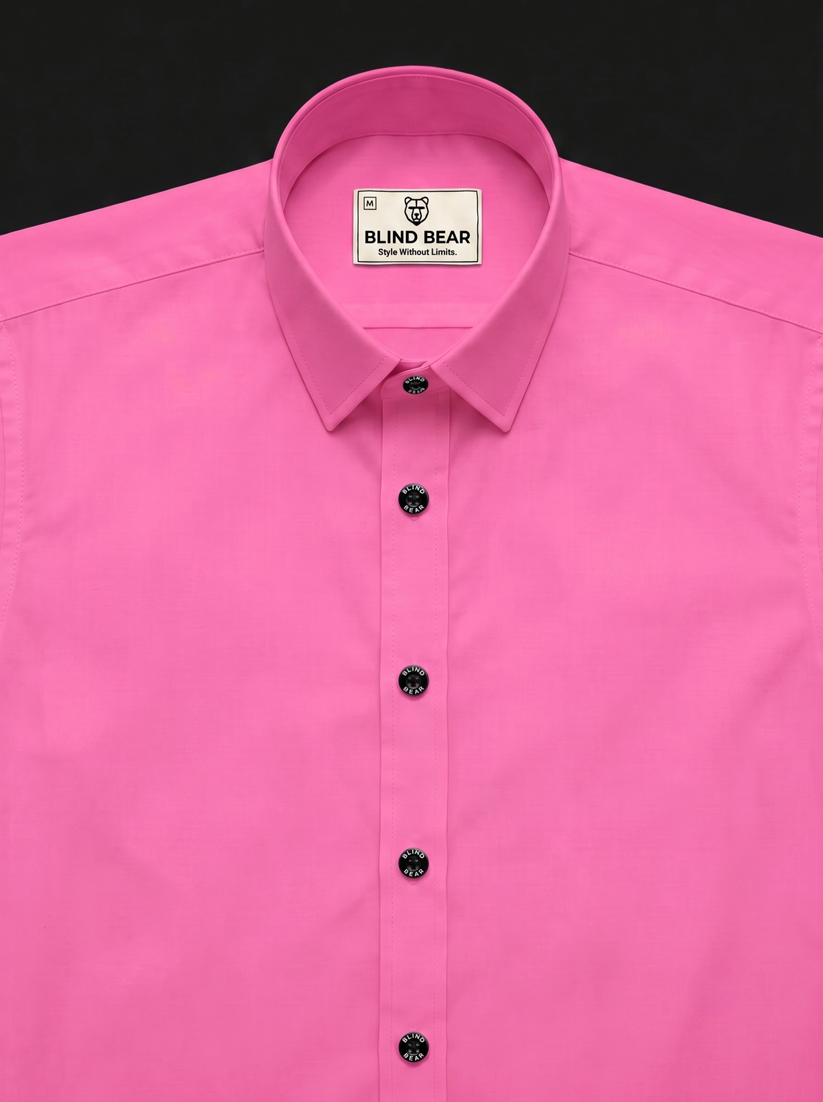 Blind Bear Men's Blush Pink Solid Casual Shirt | Regular Fit | Full Sleeve | Cotton Blend