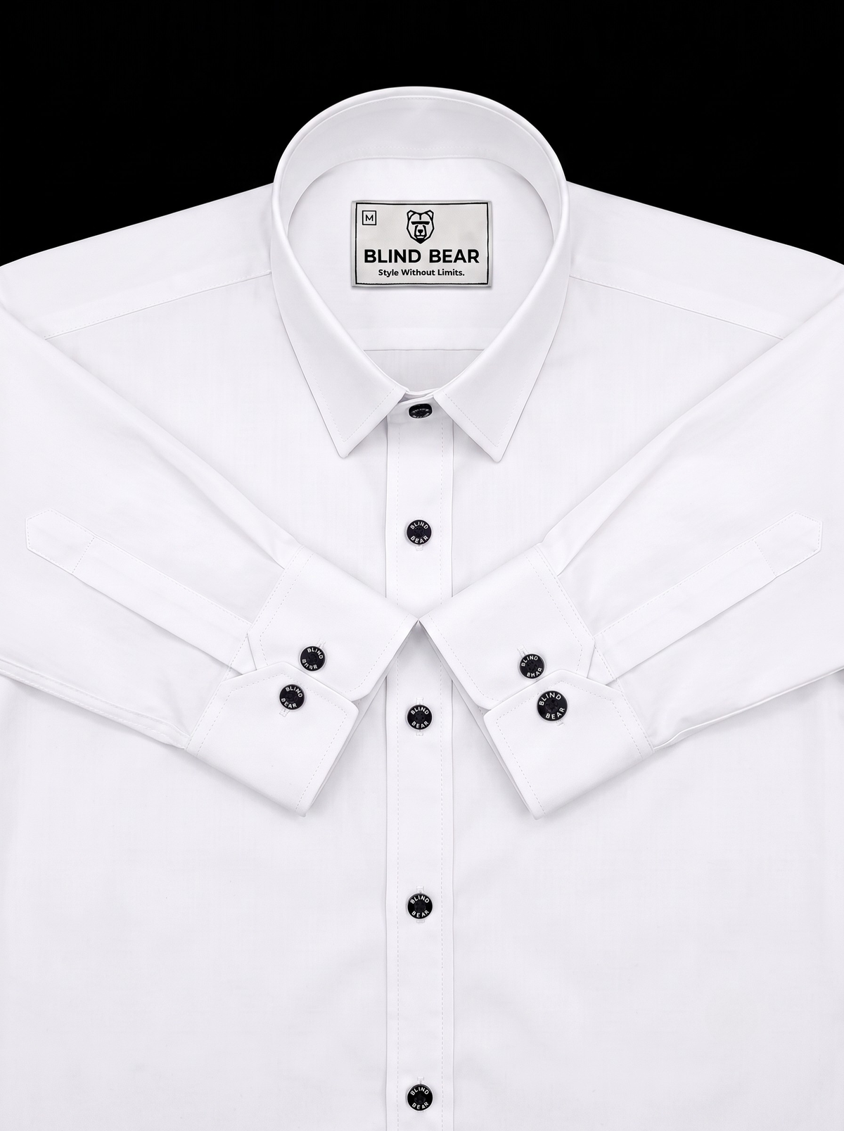 Blind Bear Men's Pure White Solid Casual Shirt | Regular Fit | Full Sleeve | Cotton Blend