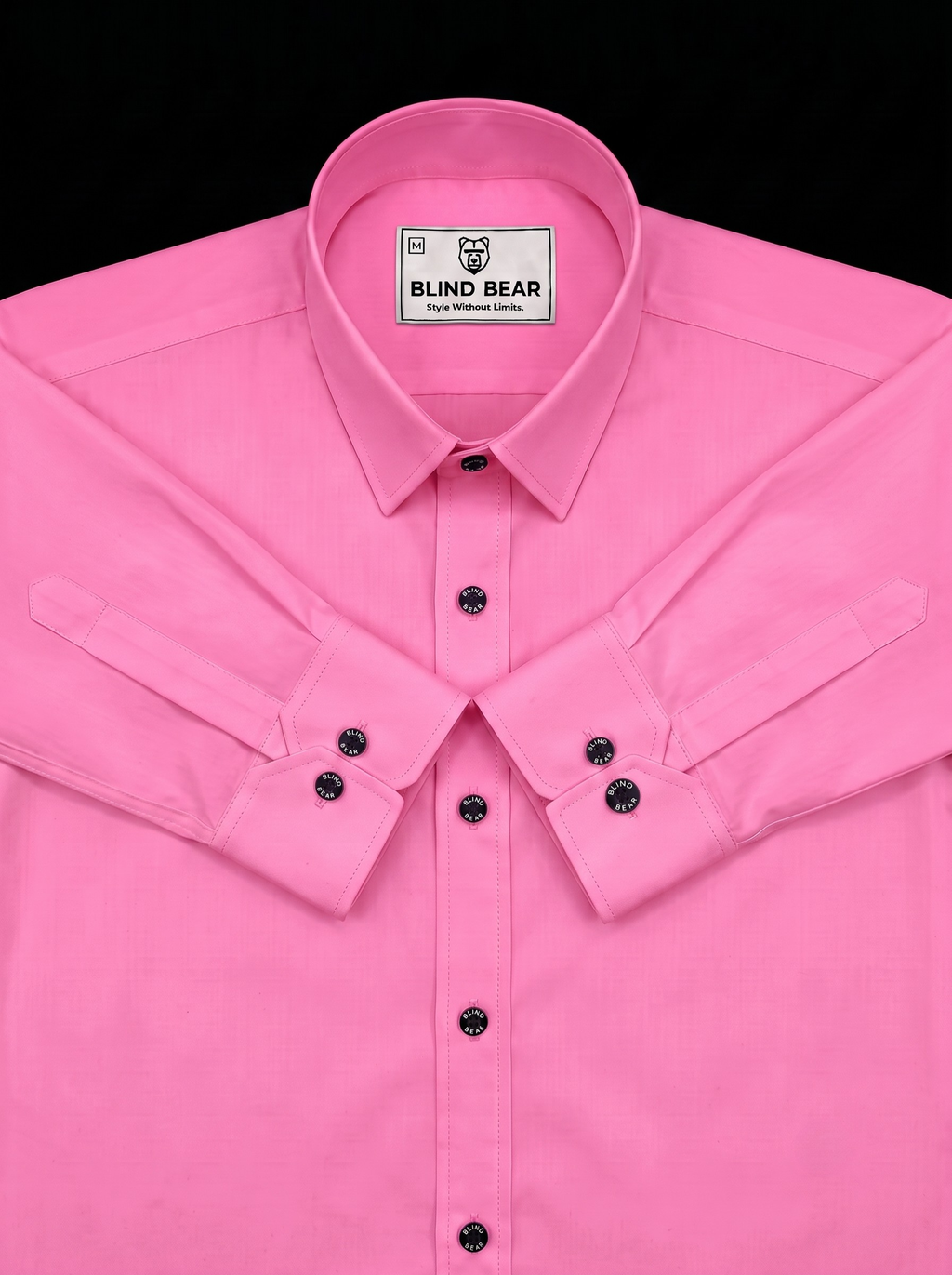 Blind Bear Men's Blush Pink Solid Casual Shirt | Regular Fit | Full Sleeve | Cotton Blend