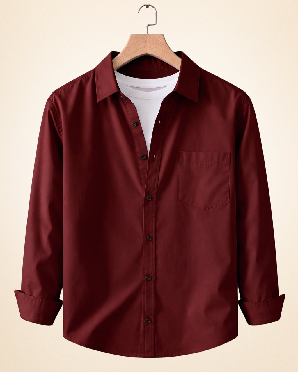 Blind Bear Men's Solid Full Sleeve Casual Shirts – Black, Burgundy and Navy Blue (Pack of 3)