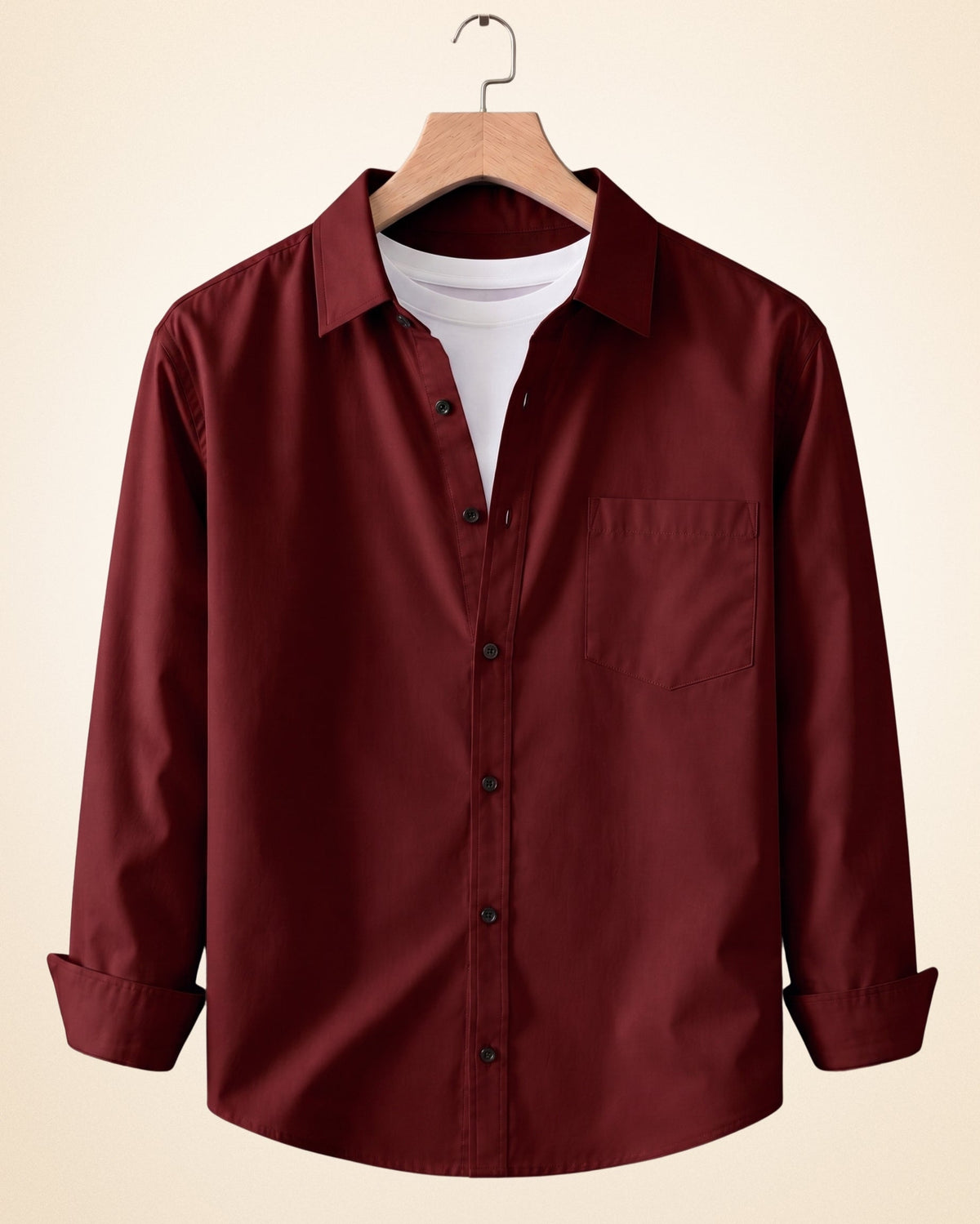 Blind Bear Men's Solid Full Sleeve Casual Shirts – Black, Burgundy and Navy Blue (Pack of 3)