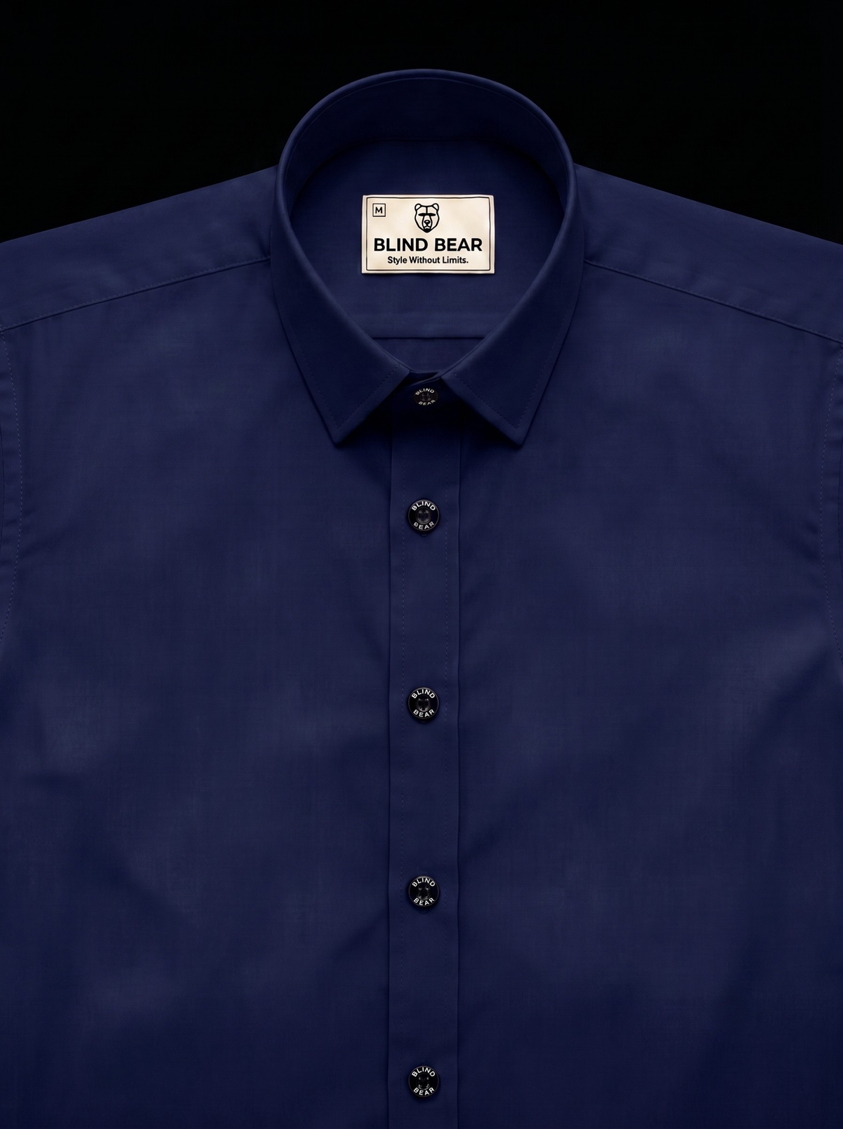 Blind Bear Men's Royal Blue Solid Casual Shirt | Regular Fit | Full Sleeve | Cotton Blend