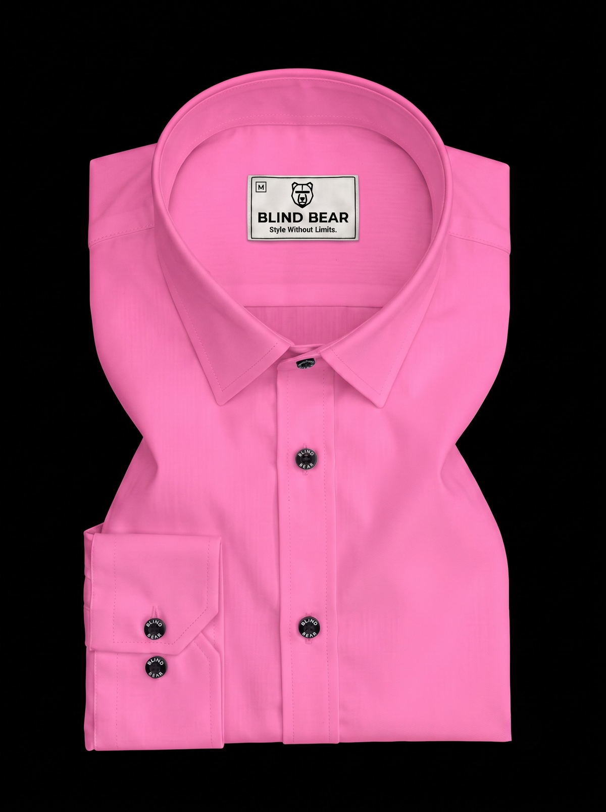 Blind Bear Men's Blush Pink Solid Casual Shirt | Regular Fit | Full Sleeve | Cotton Blend