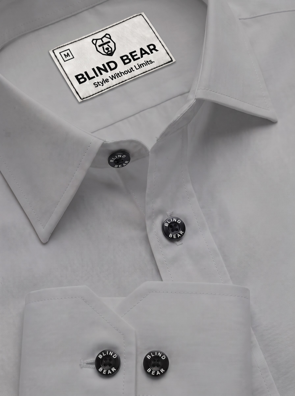 Blind Bear Men's Light Grey Solid Casual Shirt | Regular Fit | Full Sleeve | Cotton Blend